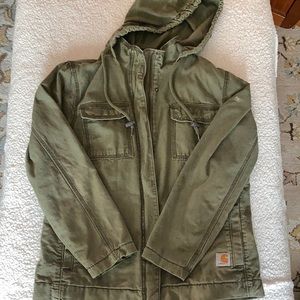 Carhartt army green coat size medium